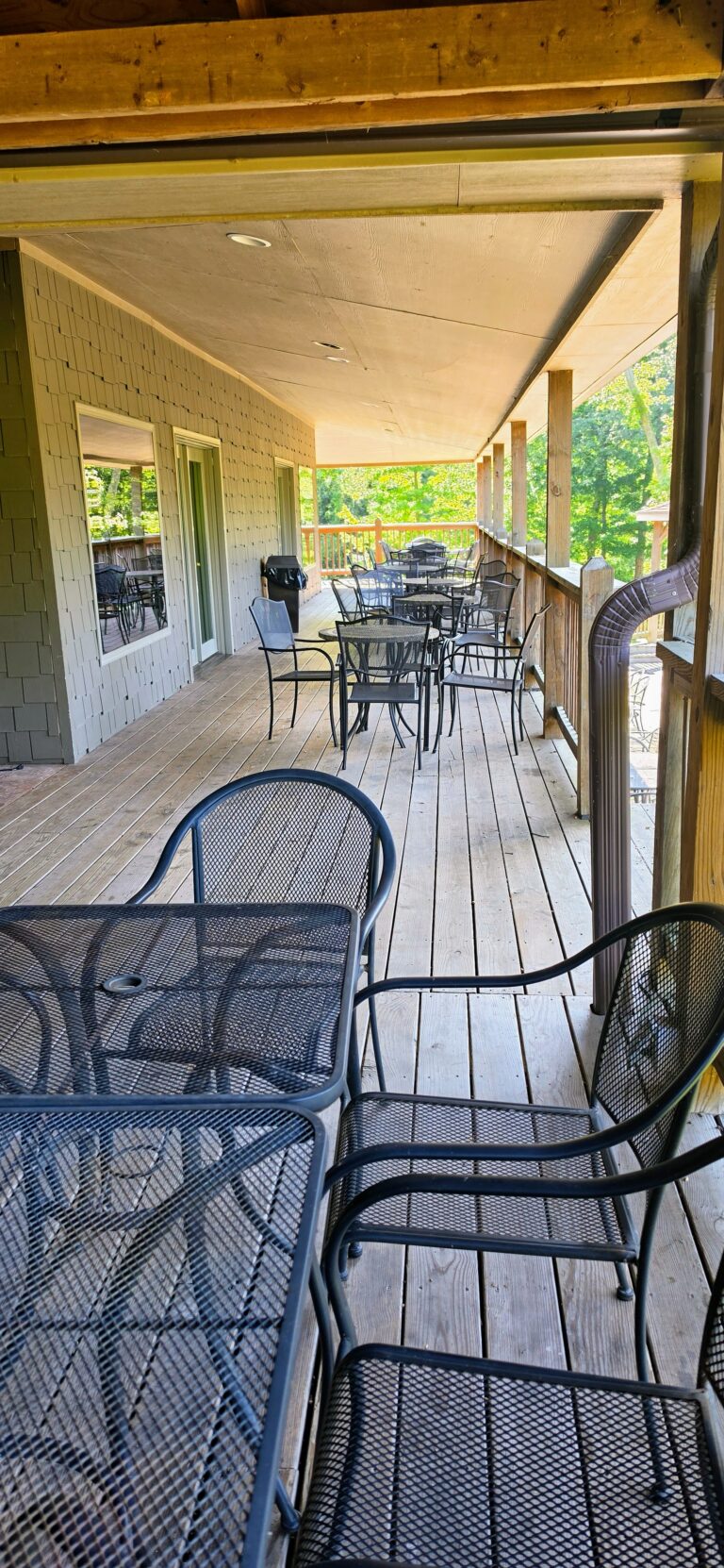 Apple Creek Winery covered porch seating